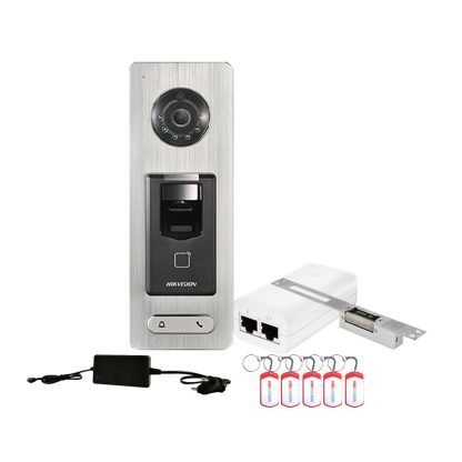 Sistem control acces rezidential standalone Hikvision KIT-CA-1UATCTRLT, amprenta, 13.56 KHz, o usa