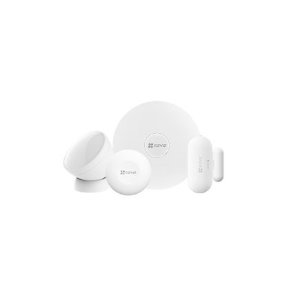 Kit sistem de alarma wireless Smart Home EZVIZ CS-B1-HomeSensorKit, ZigBee, Wi-Fi, 2.4 GHz, Bluetooth, 200 m, control de pe telefon