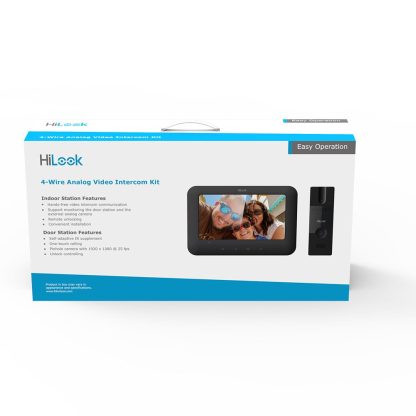 Kit videointerfon analog Hikvision HiLook VI-K12P, 2MP, ecran 7 inch, 1 familie, plug&play, aparent