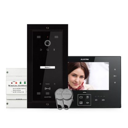 Kit videointerfon Electra Home EL-VINT-HOME-1-7, 1 familie, 7 inch, 800 TVL, ingropat