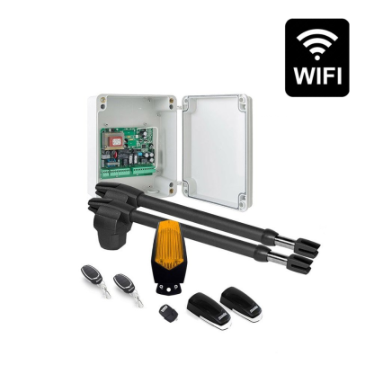 Kit automatizare poarta batanta cu modul WiFi MConnect Link Motorline LINCE400-230-MLINK, 250 Kg/canat, 3 m/canat, 180 W