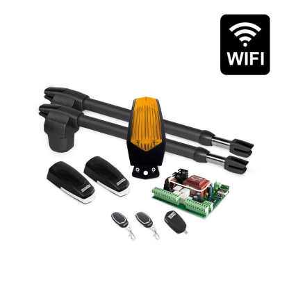 Kit automatizare poarta batanta cu modul WiFi MConnect Link Motorline LINCE600-230-MLINK, 250 Kg/canat, 4 m/canat, 180 W