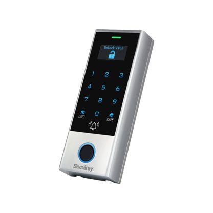 Cititor biometric standalone WiFi control acces Secukey HFD2-WIFI, ecran OLED, amprenta/card/pin, cod temporar, control de pe telefon, Tuya