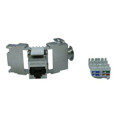 Modul RJ45 ecranat SCHRACK TOOLLESS LINE HSEMRJ5GWS, aliaj zinc, Cat.5e