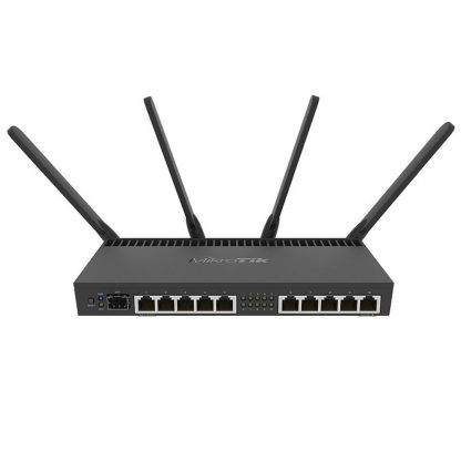 Router wireless Gigabit dual band MikroTik RB4011IGS+5HACQ2HND-IN, 10 porturi, port SFP+, 2.4/5 GHz, 300/1733 Mbps, PoE pasiv