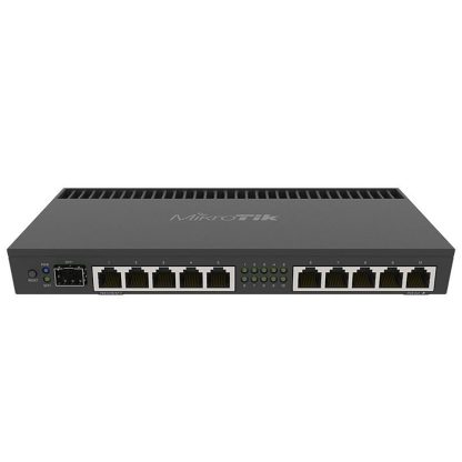 Router MikroTik RB4011IGS+RM, 10 porturi, 10/100/1000 Mbps, port SFP+, PoE pasiv