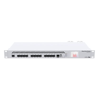 Router Gigabit cu fir MikroTik CCR1016-12S-1S+, 12 porturi Gigabit SFP, 1 port 10G SFP+, 1 port consola RJ45, 100-240V AC