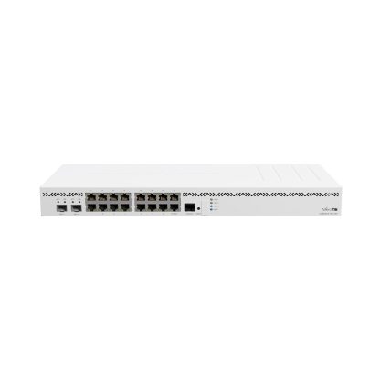 Router rackabil Gigabite cu 16 porturi MikroTik CCR2004-16G-2S+, 2 porturi SFP, 1U, 10 Gbps