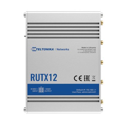 Router industrial IP Teltonika RUTX12, WiFi, 4G, GPS, Dual SIM, Bluetooth, 10/100/1000 Mbps, IoT