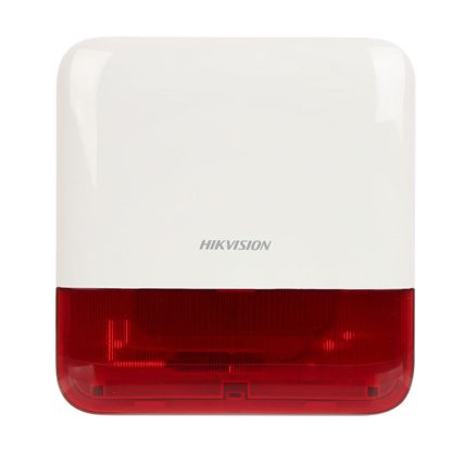 Sirena stroboscopica wireless de exterior Hikvision AX PRO DS-PS1-E-WE-R, 110 dB, 868 MHz, RF 1600 m