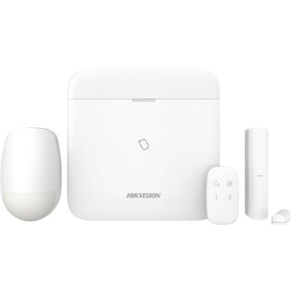 Sistem alarma antiefractie wireless Hikvision AX PRO DS-PWA96-KIT-WE, LAN, Wi-Fi, GSM 3/4G, 32 partitii, 96 zone/iesiri, 48 utilizatori, 868 MHz