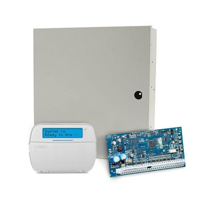 Sistem alarma hibrid DSC NEO 2032 LCD, 8 zone, 500 evenimente, 4 partitii, 72 utilizatori, 4 numere de urgenta