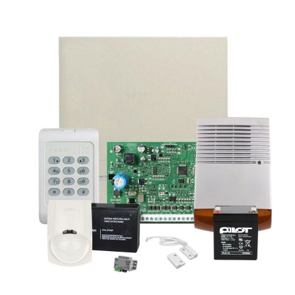 Sistem de alarma antiefractie DSC KIT 1404 EXT SIR, 1 partitie, 4-8 zone, 40 utilizatori