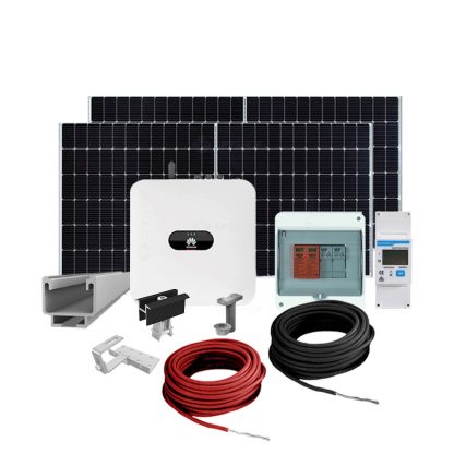 Sistem fotovoltaic complet 3 kW, invertor monofazat Hibrid si 7 panouri Canadian Solar, 120 celule, 460 W, montare pe acoperis din tigla