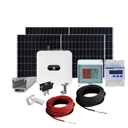 Sistem fotovoltaic complet 4 kW, invertor Trifazat On-Grid si 9 panouri Canadian Solar, 120 celule, 460 W, montare pe acoperis din tigla