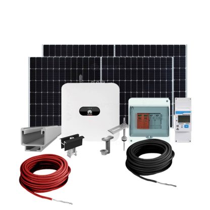 Sistem fotovoltaic complet 3 kW, invertor monofazat Hibrid si 7 panouri Canadian Solar, 120 celule, 460 W, pe structura de metal