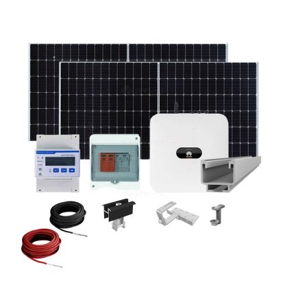 Sistem fotovoltaic complet 3kW, invertor trifazat On Grid si 7 panouri Canadian Solar, 460W, 120 celule, montare pe acoperis din tigla