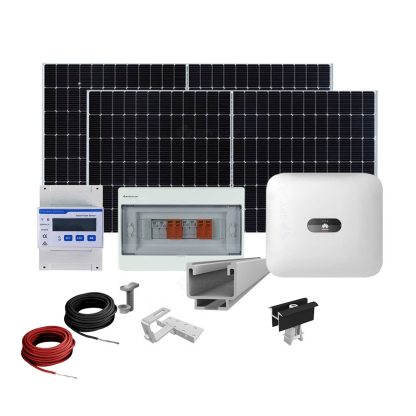 Sistem fotovoltaic complet 5 kW, invertor trifazat On Grid WiFi si 12 panouri Canadian Solar, 120 celule, 460 W, montare pe acoperis din tigla