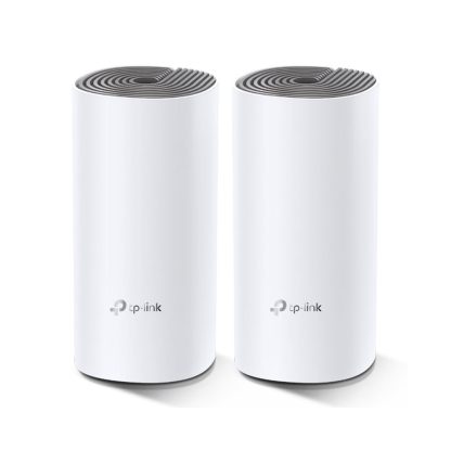 Sistem Mesh Dual Band TP-Link DECO E4 (2-PACK), 2 porturi, 2.4/5.0 GHz, 260 m, 300/867 Mbps