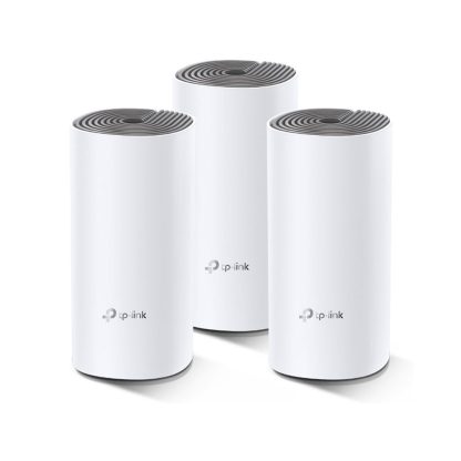 Sistem Mesh Dual Band TP-Link DECO E4 (3-PACK), 2 porturi, 2.4/5.0 GHz, 370 m, 300/867 Mbps