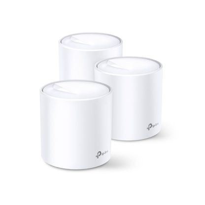 Sistem Mesh Gigabit Dual Band TP-Link DECO X20 (3-PACK), 2 porturi, 2.4/5.0 GHz, 538 m, 1775 Mbps