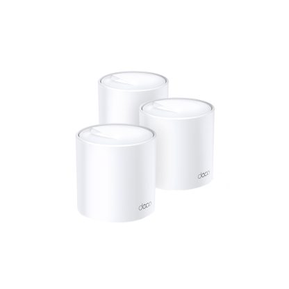 Sistem Mesh Gigabit Dual-Band TP-Link DECO X60(3-PACK), 2 porturi, 2.4/5.0 GHz, 2402 Mbps, 650 M, Wi-Fi6