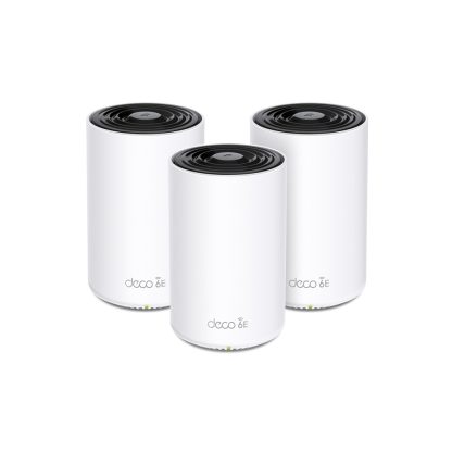 Sistem Mesh Gigabit Dual Band TP-Link DECO XE75(3-PACK), 3 porturi, 2.4/5.0 GHz/6GHz, 5400 Mbps, 670 m, Wi-Fi 6E