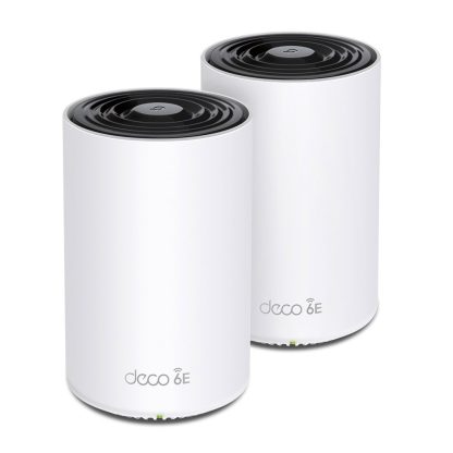 Sistem mesh tri-band Gigabite TP-link DECO XE75(2-PACK), WiFi6, 2.4/5/6 GHz, 5400 Mbps, Mu-Mimo, 2 bucati