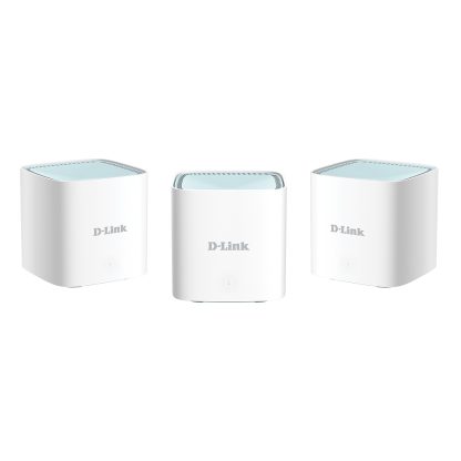 Sistem Mesh wireless Dual-Band Gigabit D-Link Eagle Pro M15-3, Wi-Fi 6, 1.5 Gbps, 4 antene, 2 porturi, interior, 3 buc