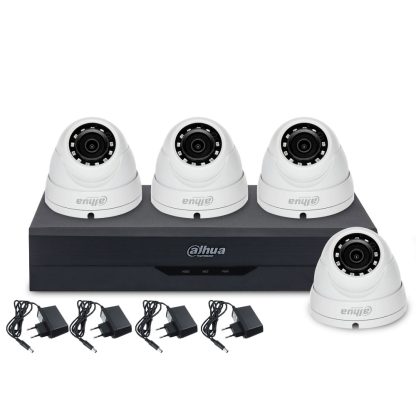 Sistem supraveghere interior basic Dahua WizSense DH-B4INT8MP-20M, 4 camere, 4K, IR 20 m, 2.8 mm, POS, IoT