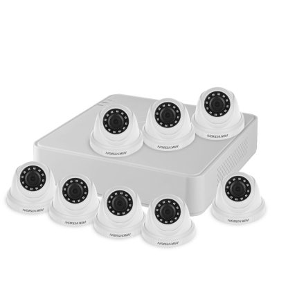 Sistem supraveghere interior basic Hikvision TurboHD TVI-8INT20-2MP-S, 8 camere, 2 MP, IR 20 m, 2.8 mm