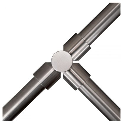 Stalp intermediar in forma de T pentru suport balustrada K-KITO, inox, ingropat