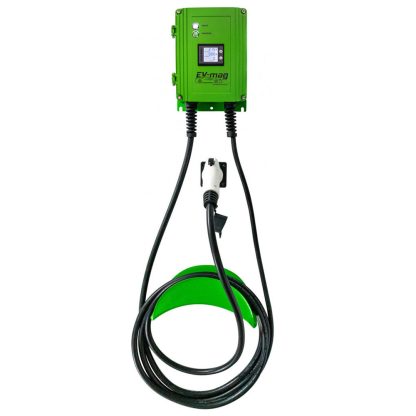 Statie fixa cu ecran pentru incarcare masini electrice EV-MAG GS107T1GC-DN, 7 kW, type 1, monofazat