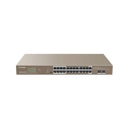 Switch 24 de porturi IP-COM G1126P-24-410W, 2 porturi SFP, 48 Gbps, 35.7 Mpps, 8.000 MAC, PoE, fara management