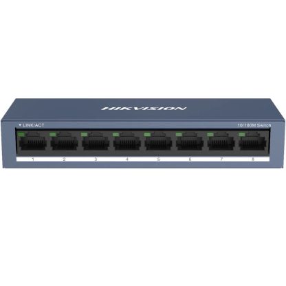 Switch 8 porturi Hikvision DS-3E0108-O, 1.6 Gbps, 1.19 Mpps, fara management