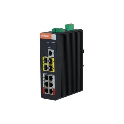 Switch cu 10 porturi Dahua IS4410-6GT-120, MAC 8K, 56 Gbps, cu management, PoE