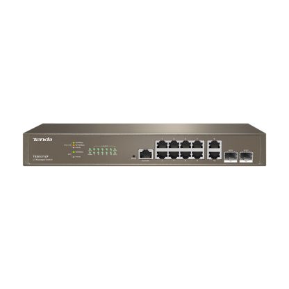 Switch cu 10 porturi Tenda TEG5312F, 24 Gbps, 17.9 Mpps, 16000 MAC, cu management