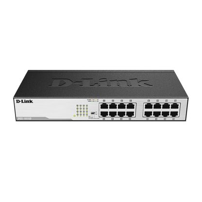 Switch cu 16 porturi D-Link DGS-1016D, 32 Gbps, 23.81 Mpps, 8.000 MAC, 1U, fara management