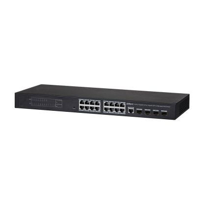 Switch cu 16 porturi Dahua PFS4420-16GT-240, MAC 8K, 40 Gbps, cu management, PoE