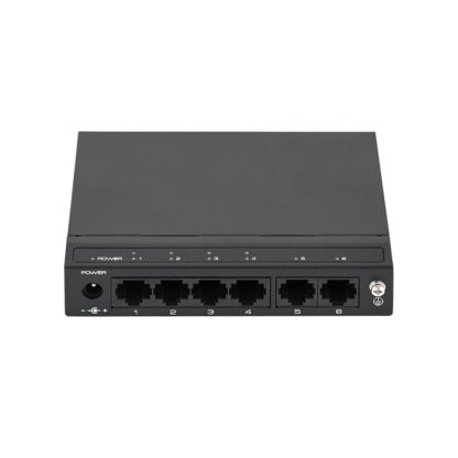 Switch cu 2 porturi SF6P-HM, 2 porturi uplink, 1.2 Gbps, 0.688 Mpps, 2.000 MAC, PoE, fara management