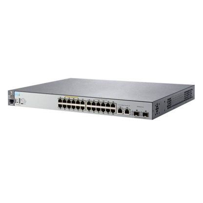 Switch cu 24 porturi Aruba J9779A, 12.8 Gbps, 2 porturi SFP, PoE, 1U, cu management