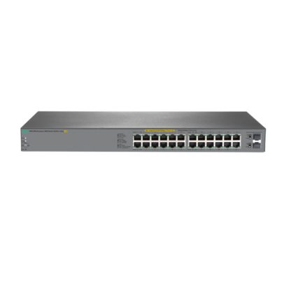 Switch cu 24 porturi Aruba J9983A, 52 Gbps, 38.6 Mpps, 2 porturi SFP, 1U, PoE, cu management