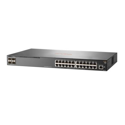 Switch cu 24 porturi Aruba JL259A, 56 Gbps, 41.7 Mpps, 4 porturi SFP, 1U, cu management