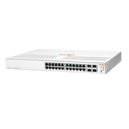 Switch cu 24 porturi Aruba JL682A, 128 Gbps, 93.23 Mpps, 4 porturi SFP/SFP+, 1U, cu management