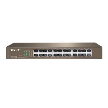 Switch cu 24 porturi Tenda TEF1024D, 4.8 Gbps, 3.57 Mpps, 8.000 MAC, fara management