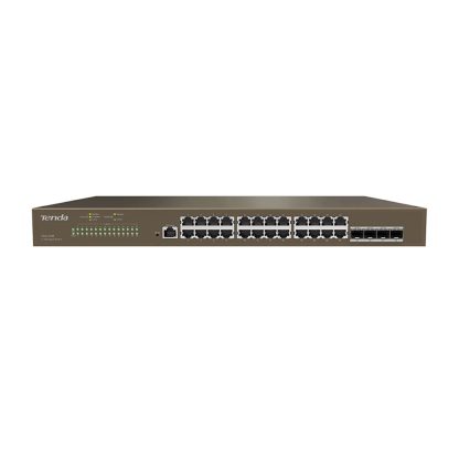 Switch cu 24 porturi Tenda TEG5328F, 56 Gbps, 41.7 Mpps, 16000 MAC, cu management