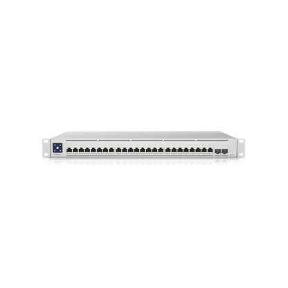 Switch cu 24 porturi Ubiquiti Enterprise USW-ENTERPRISEXG-24-EU, 580 Gbps, 2 porturi SFP28, PoE, 100W, cu management