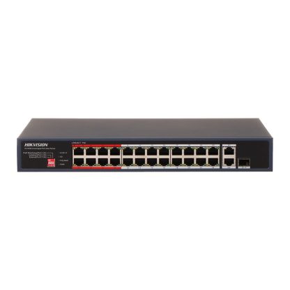 Switch cu 26 porturi PoE Hikvision DS-3E0326P-E/M(C), 8.8 Gbps, 6.55 Mpps, 8000 MAC, fara management