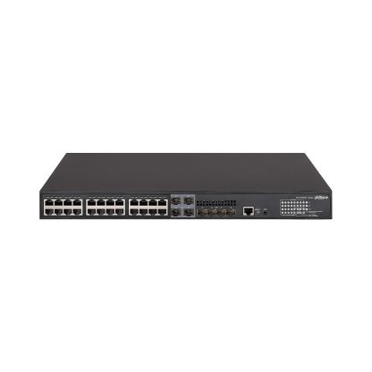 Switch cu 28 porturi Dahua AS5500-24GT4XF-370, MAC 16K, 336 Gbps, cu management, PoE