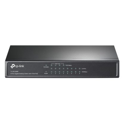 Switch cu 4 porturi PoE TP-Link TL-SG1008P, 4000 MAC, 1000 Mbps